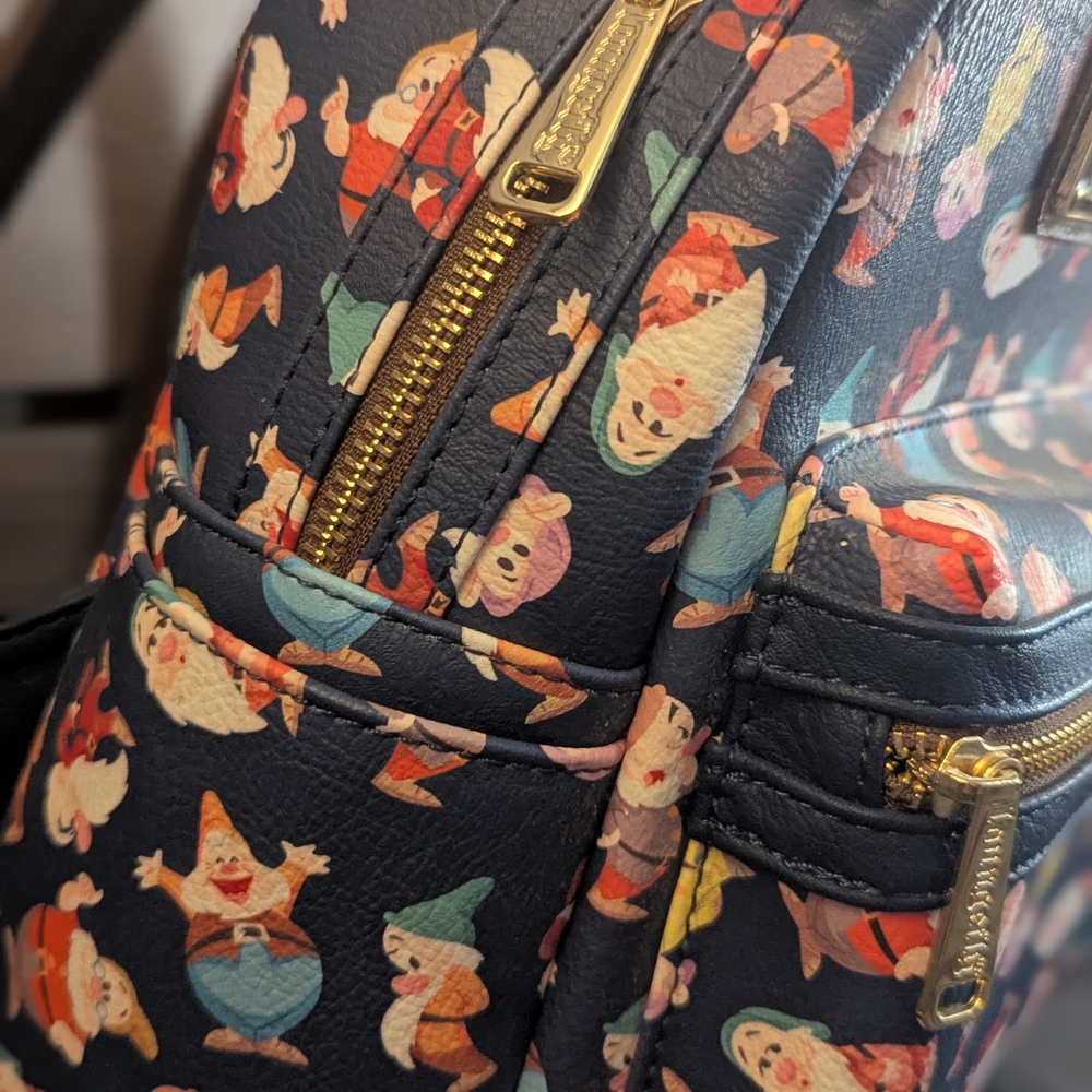 Loungefly Disney Dwarfs Patterned Backpack - image 5